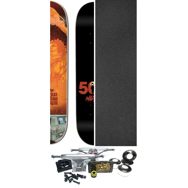 Madrid Skateboards Texas Chainsaw Massacre Sunburn Skateboard Deck - 8.5" x 32.5" - Complete Skateboard Bundle